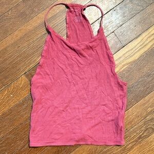 American Eagle Outfitters Ribbed Tank Top in Pink